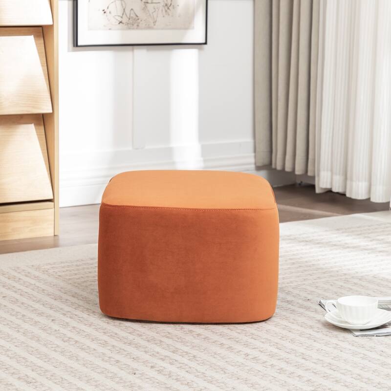SEYNAR Modern Velvet Rectangle Accent Ottoman