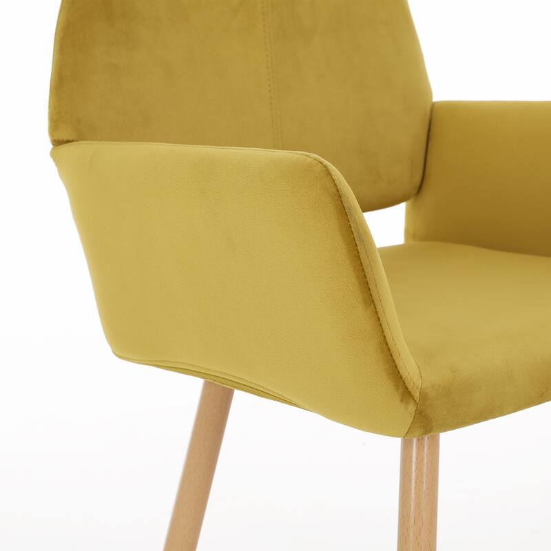 Upholstered Side Dining Chair with Metal Leg