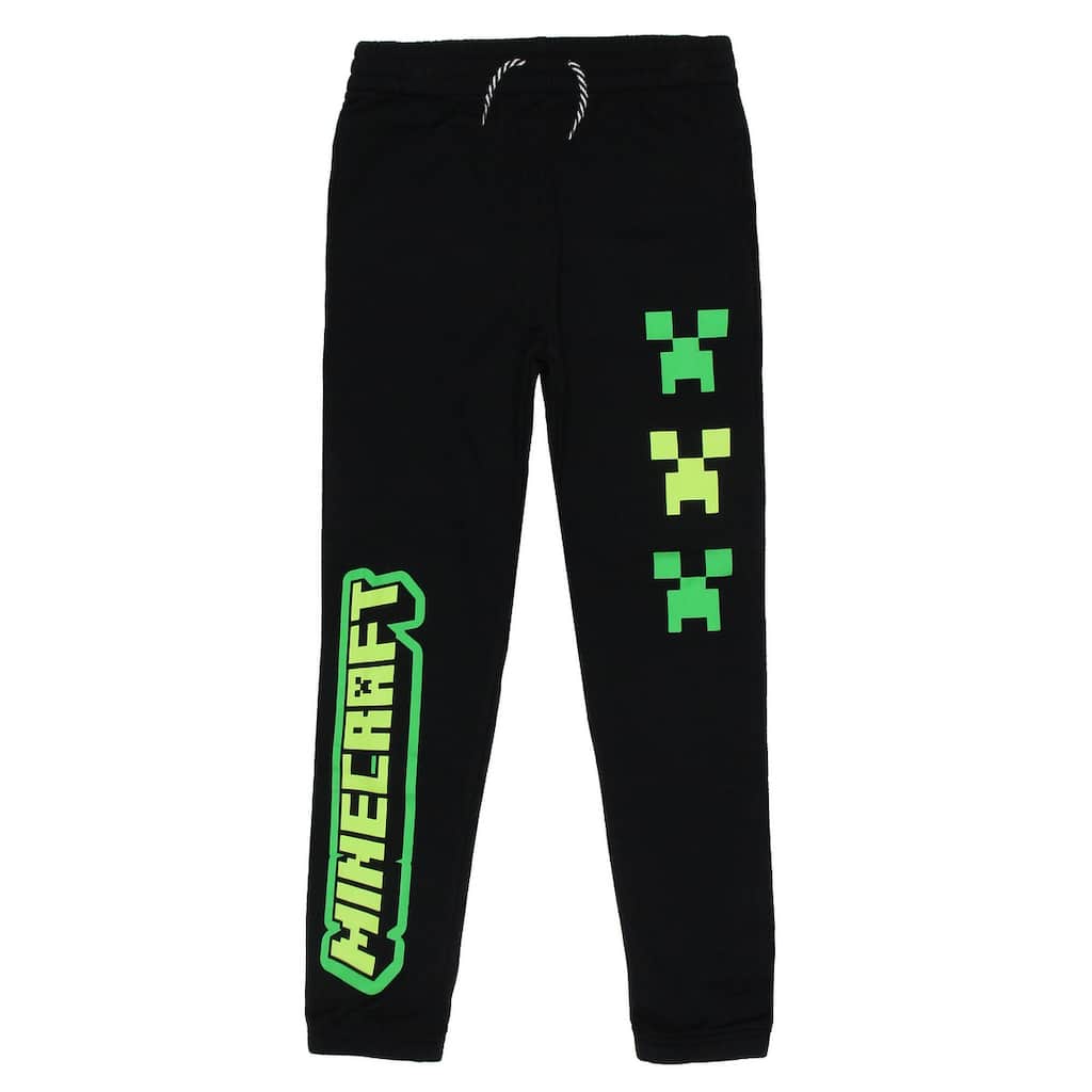 Minecraft Boy's Creeper Face Lounge Sleep Jogger Kids Sweat Pants