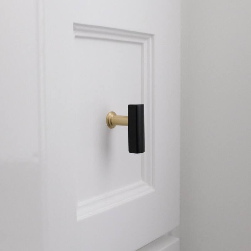 Hapny Home M30 SPLIT Mod 1-3/4" Long Solid Metal Luxury Offset T Bar