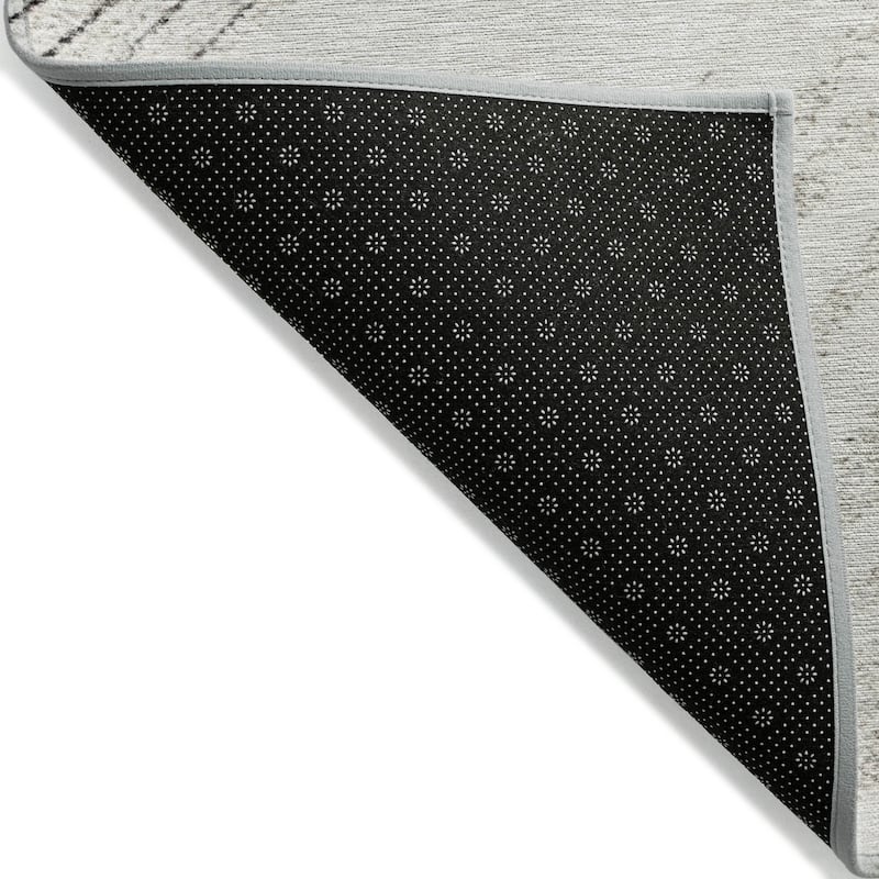 Machine Washable Indoor/Outdoor Contemporary Wave Chantille Rug