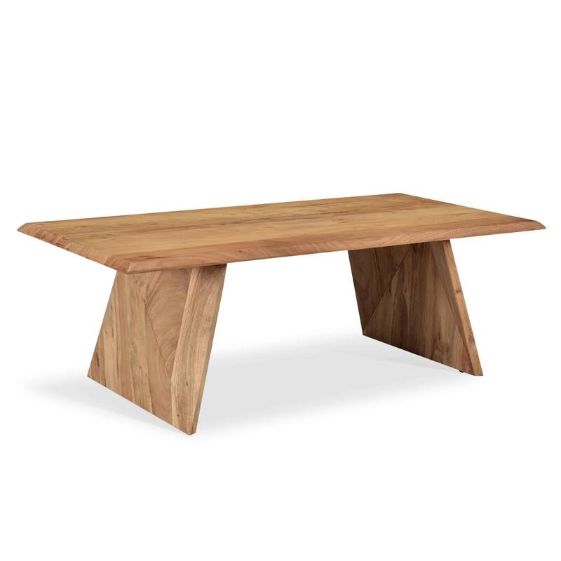 Solid Acacia Wood Coffee Table - 53"