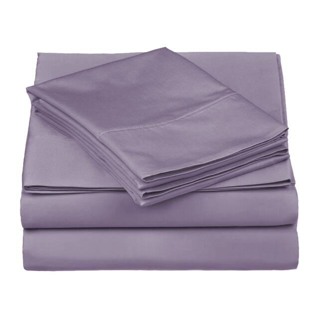 Miranda Haus Egyptian Cotton 530 Thread Count 4 Piece Solid Deep Pocket Bed Sheet Set