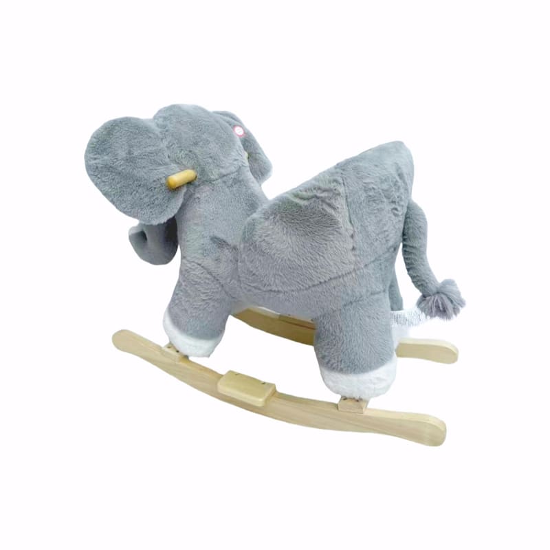 Kids Ride-On Rocking Horse Toy with Lullaby Song, Rocking Toy with Hand Puppets & Safety Belt