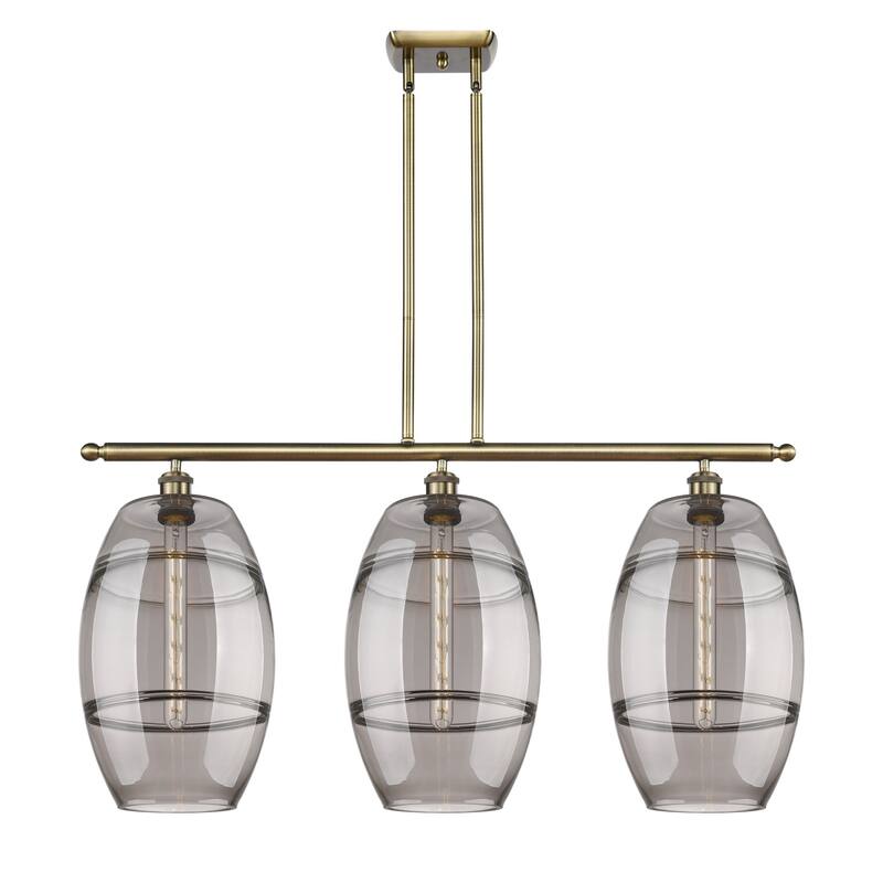 Innovations Lighting 516-3I-19-37 Vaz Linear Vaz 3 Light 37" Wide - Antique Brass / Smoked