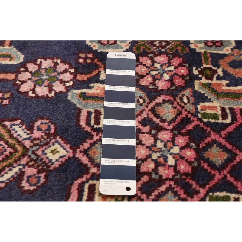 ECARPETGALLERY Hand-knotted Andelz Navy Wool Rug - 3'4 x 9'10