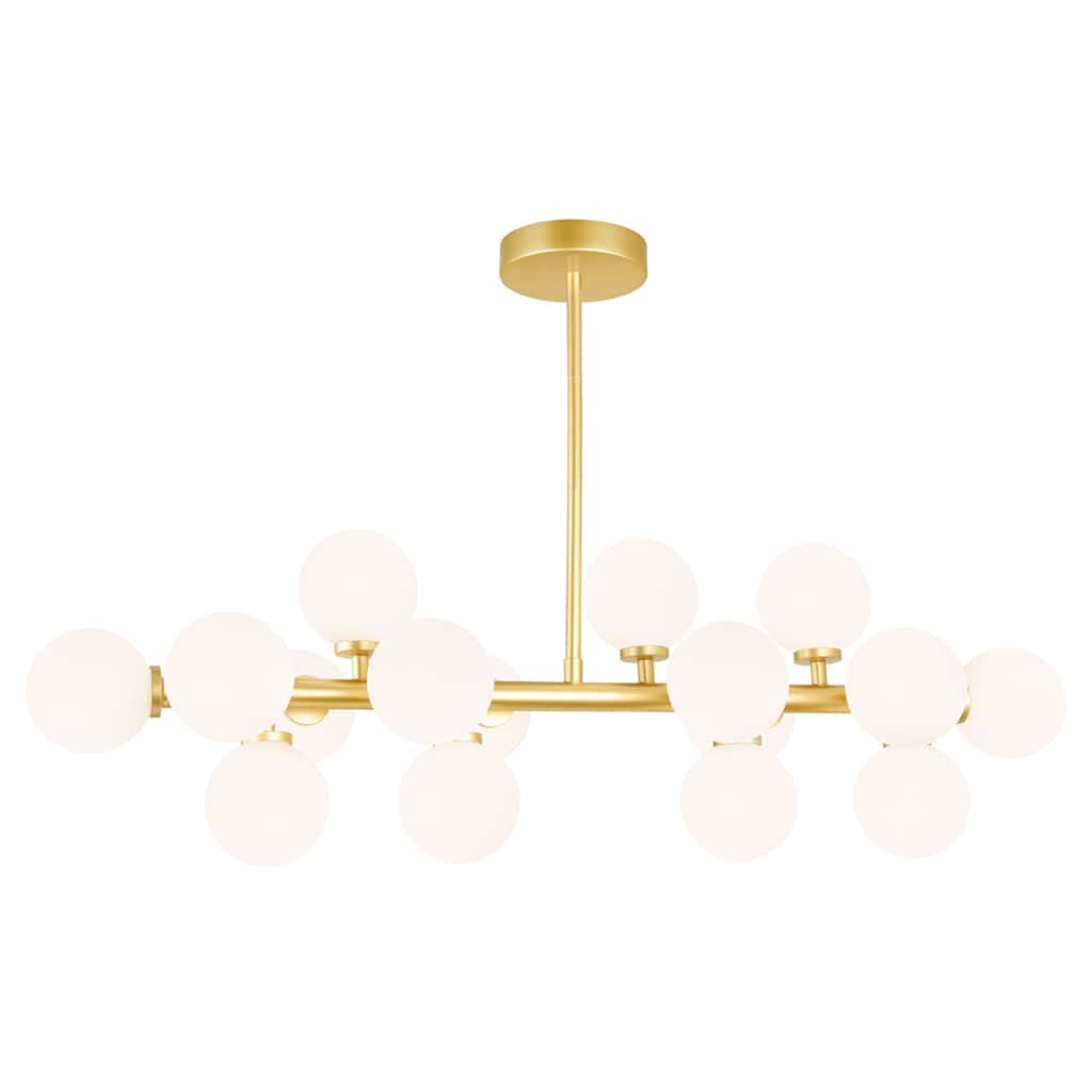 Arya 16 Light Satin Gold Chandelier - Satin Gold