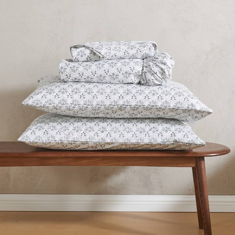 Patina Vie Maison Brushed Microfiber Floral Bloom Sheet Set