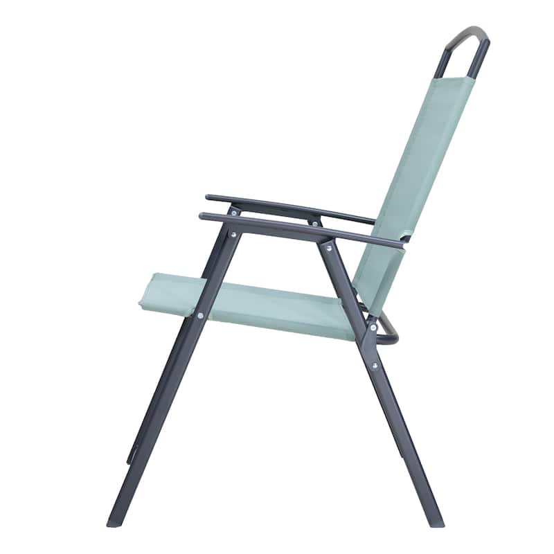 Pellebant Set of 4 Patio Folding Chairs Outdoor Portable Dining Chairs