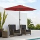 preview thumbnail 69 of 76, 9-ft Patio Market Umbrella with Tilting Pole, Waterproof & Breathable Canopy