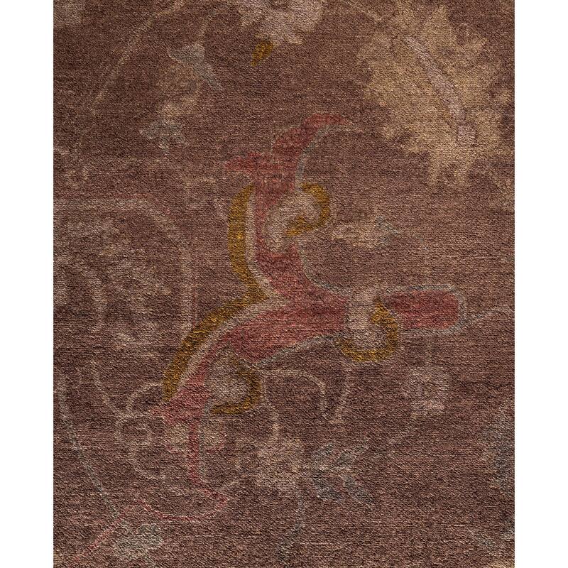 Overdyed One-of-a-Kind Hand-Knotted Area Rug - Brown - 11' 10" x 17' 7"