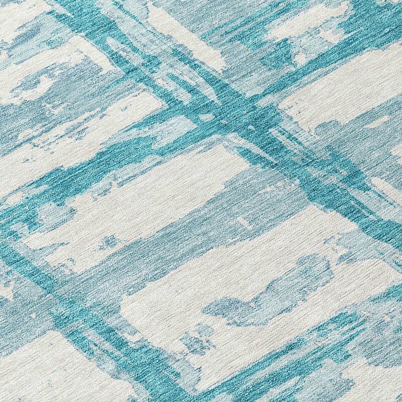 Machine Washable Indoor/ Outdoor Chantille Abstract Contemporary Rug