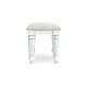 preview thumbnail 4 of 4, Signature Design by Ashley Trindura White Vanity Stool - 19"W x 16"D x 18"H