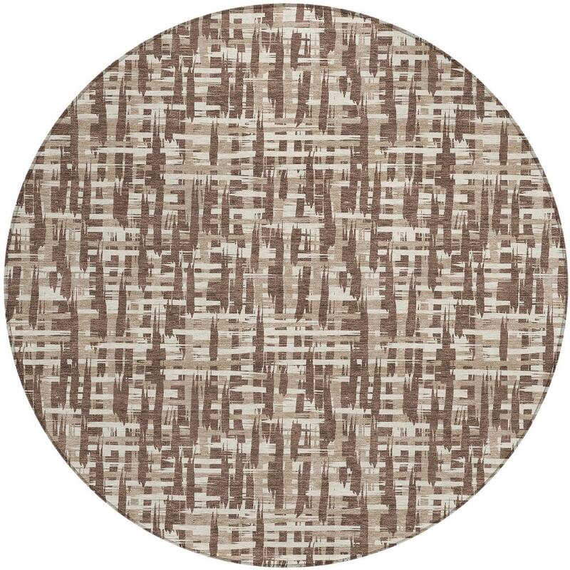 HomeRoots Abstract Transitional Rectangle Outdoor Rug