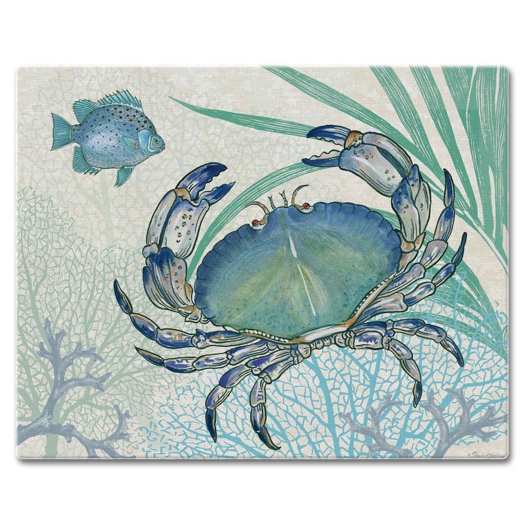 Counter Art Glass Cutting Board / Counter Saver 12"x15", Oceana - 12"x15"