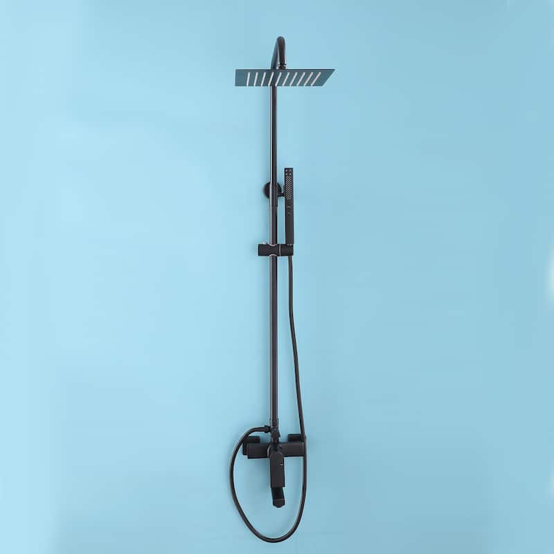 Wall Mounted 10" Rainfall Shower System With Bathtub spout