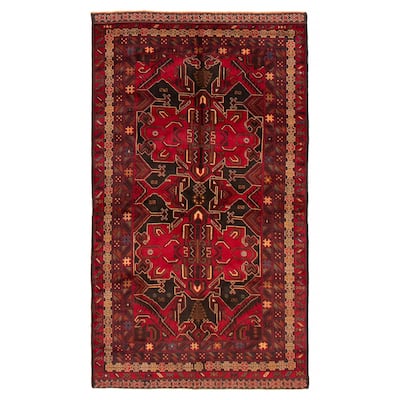 Teimani Red Rug 3'4" x 6'8" - 3'4 x 6'8