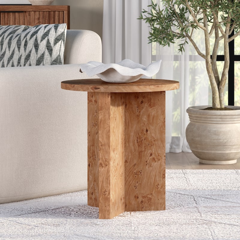 Anders 20" Wide Burled Side Table - 20" Wide