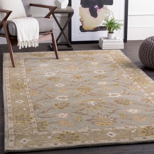 Hand-tufted Nick Traditional Wool Area Rug