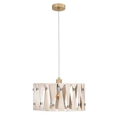 EGLO Macclenny 1-Light Pendant - Brushed Brass Accents