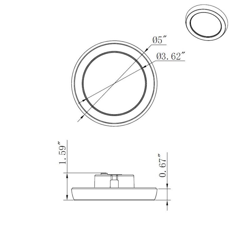 Blink Pro 9W 5in LED Fixture CCT Selectable Round Shape White Finish 120V