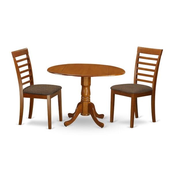 Saddle Brown Small Kitchen Table And 2 Chairs Dining Set Overstock 10201097