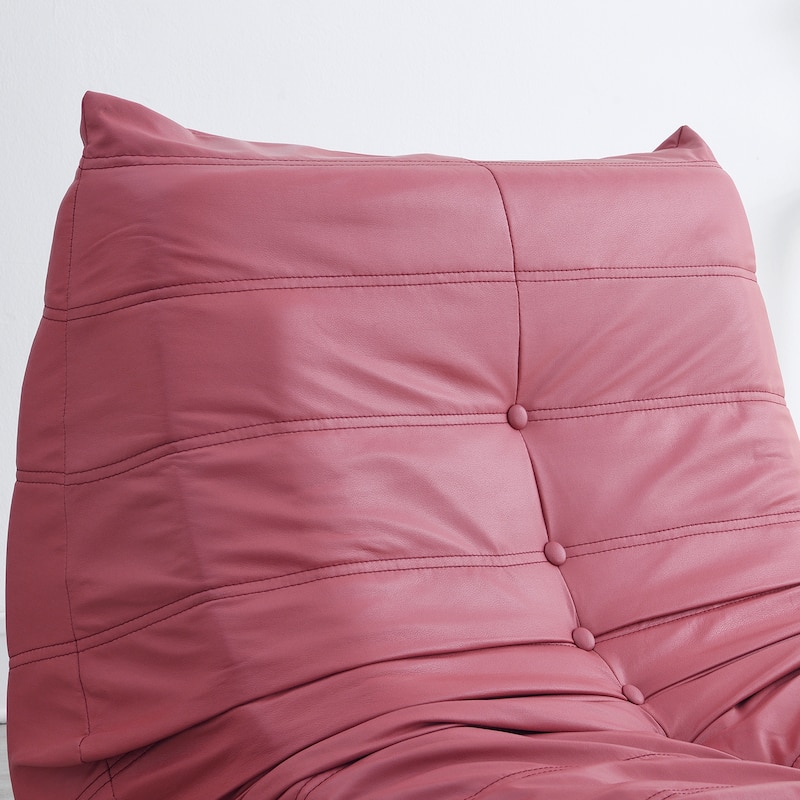 Leather Lounge Bean Bag Chair, Modern Armless Floor Lazy Sofa Chair