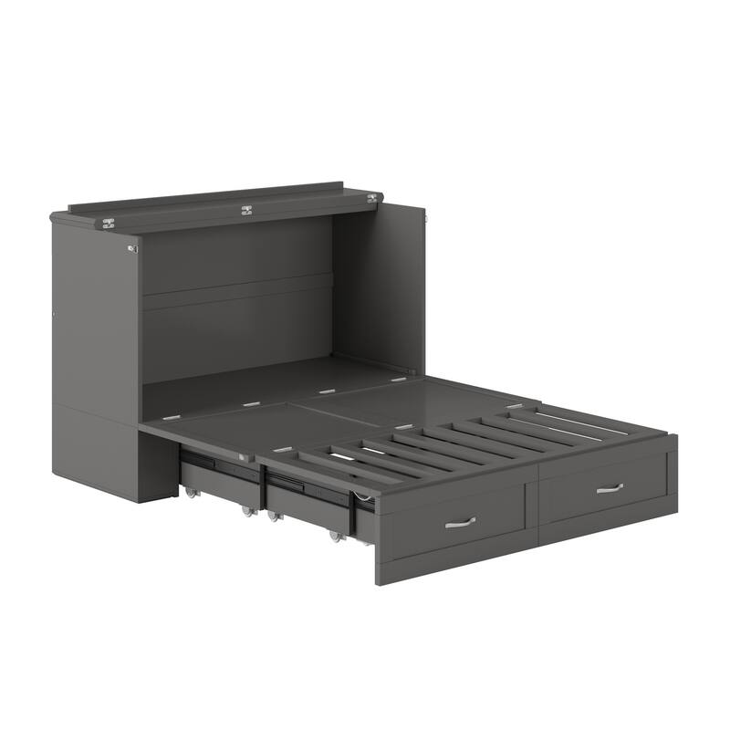 Hamilton Murphy Bed Chest with Storage Drawer and Built-In Charger