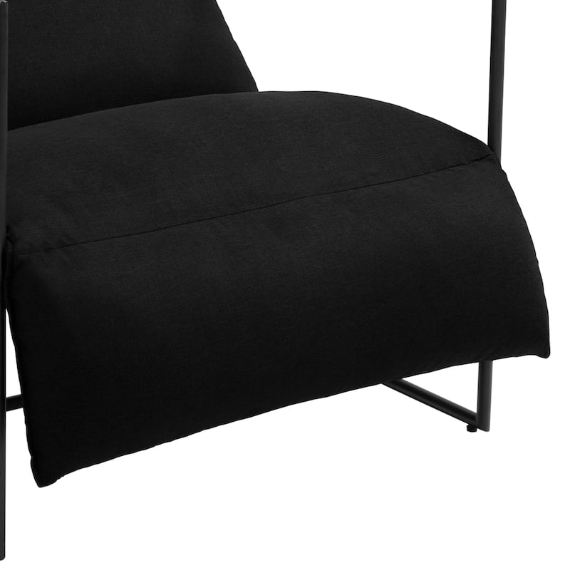 Metal Sling Accent Chairs Armchair with Adjustable Headrest Set of 2