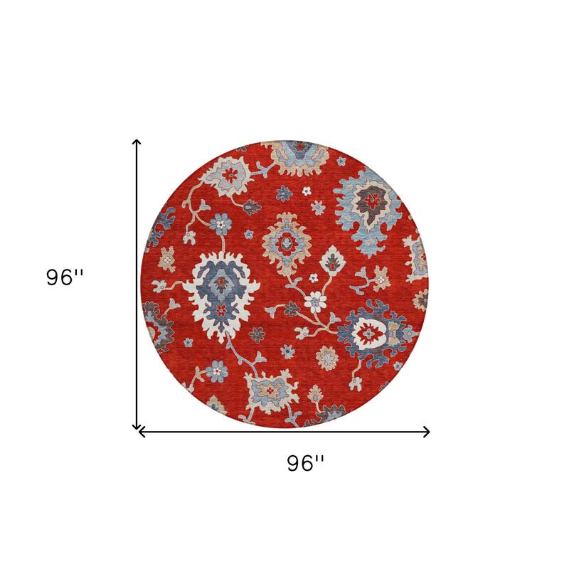 HomeRoots Floral Traditional Rectangle Outdoor Rug