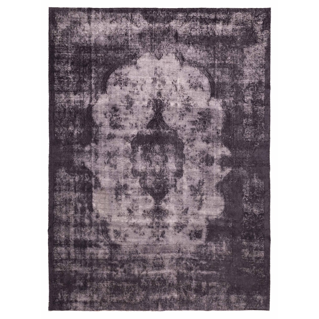 ECARPETGALLERY Hand-knotted Color Transition Black Wool Rug - 9'5 x 13'0