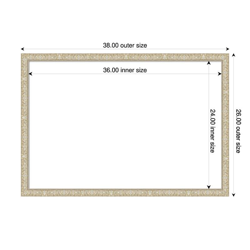 Lila Framed Dry Erase Magnetic Board - 38 x 26 in - Lila Silver