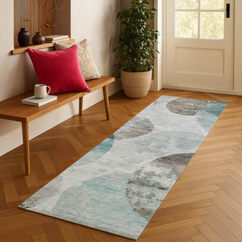 Machine Washable Indoor/ Outdoor Contemporary Micha Chantille Rug