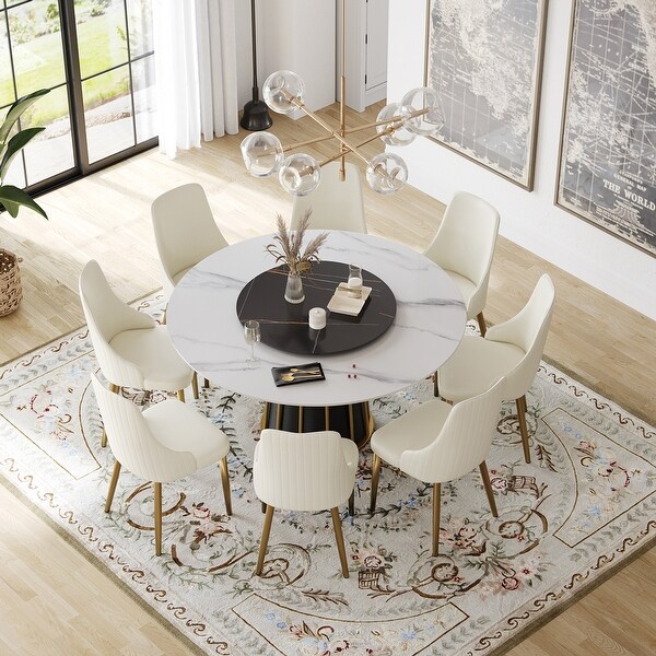 Round dining table for 8 with lazy susan hotsell