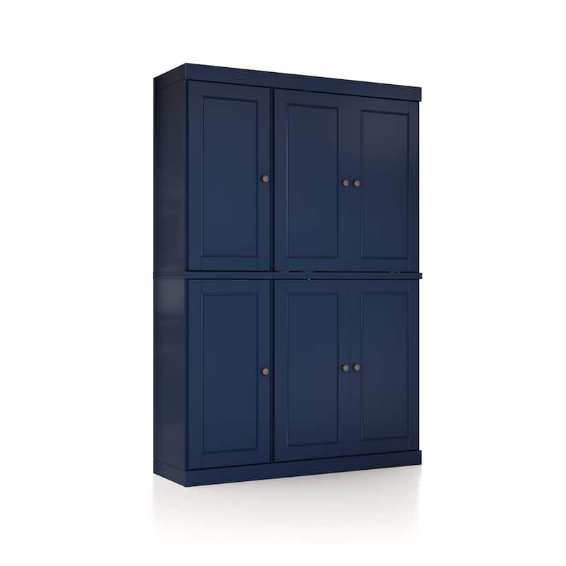 Palace Imports 100% Solid Wood China Pantry with Glass or Solid Wood Doors and 2-Drawers - 48.5" x 71.5"