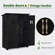 preview thumbnail 6 of 7, MCombo Large Outdoor Storage Cabinet Shed with Lock (46.9" x 22.4" x 66") , Wooden 1911 - 46.9" x 22.4" x 66"