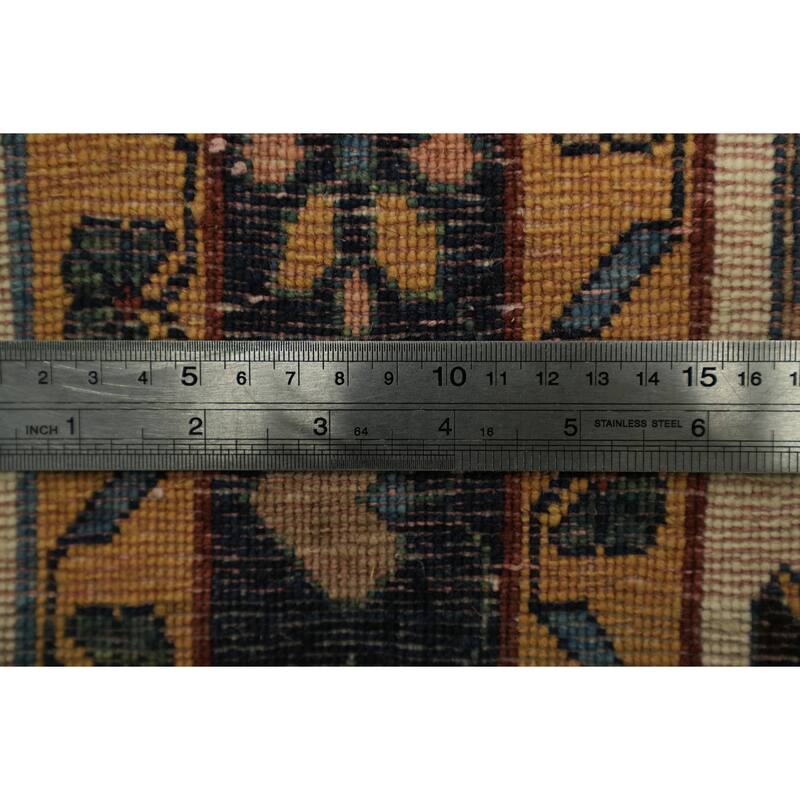 Hand Knotted Oriental 100% Wool Carpet Tribal All-Over Beige & Ivories Gabbeh Area Rug - 6' 3'' X 4' 7''