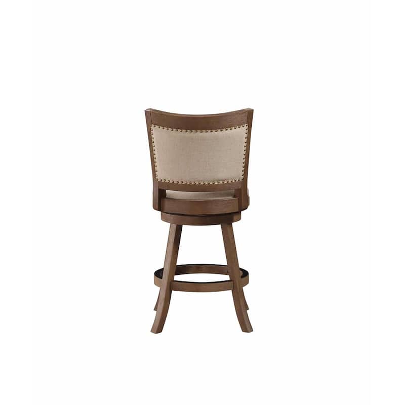 Melrose High Back Swivel Wood Counter Stool