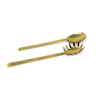 Gold Pasta Servers, Set of 2