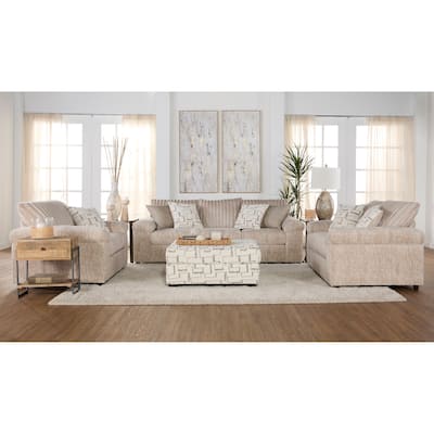 Roundhill Furniture Nason Wide Wale Corduroy Living Room 4-Piece Sofa Set