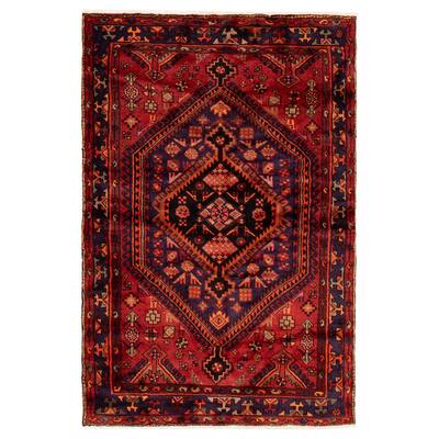 ECARPETGALLERY Hand-knotted Andelz Red Wool Rug - 4'5 x 6'8