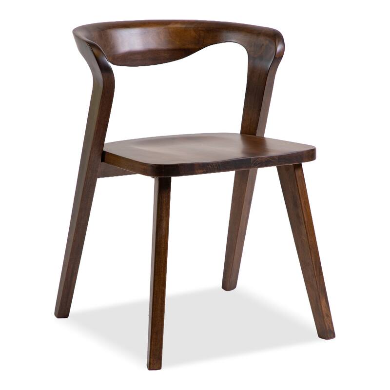 Furniture of America Abigail III Mid-Century Modern 7-Piece Rich Walnut Solid Wood Dining Set
