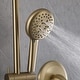 preview thumbnail 21 of 44, Modland 5-Spray Shower System - 10" Rainfall, Pressure Balance Valve, Matte Black/Gold/Nickel