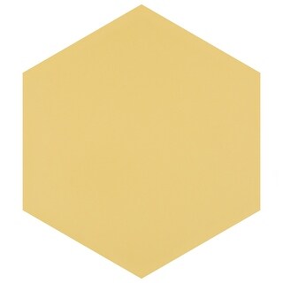 Merola Tile Textile Basic Hex Dandelion 8-5/8" x 9-7/8" Porcelain Floor ...
