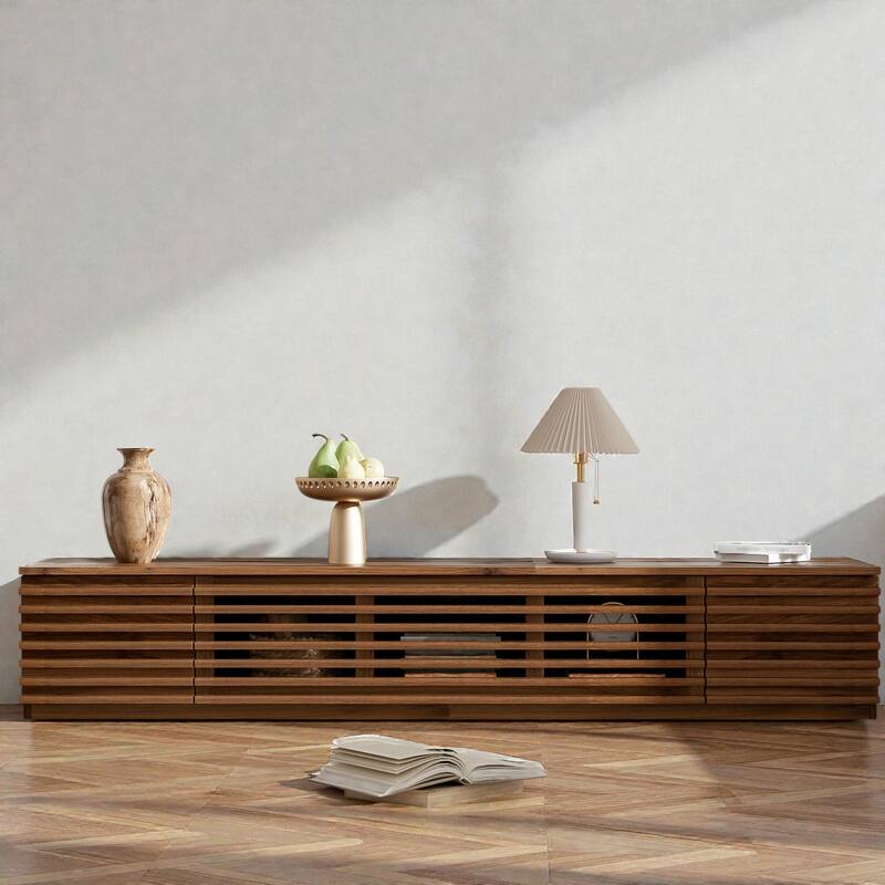 78.7" Modern TV Stand for TVs up to 85 Inch, Low Profile Entertainment Center with Cable Management, Soft-Close Doors