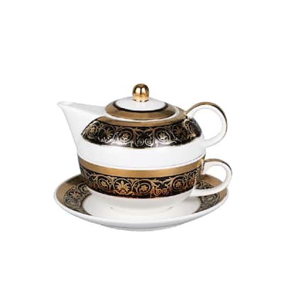 The Majestic Tea Service Collection - Tea for one Tea Set - 15.3x15.3x11.5 cm