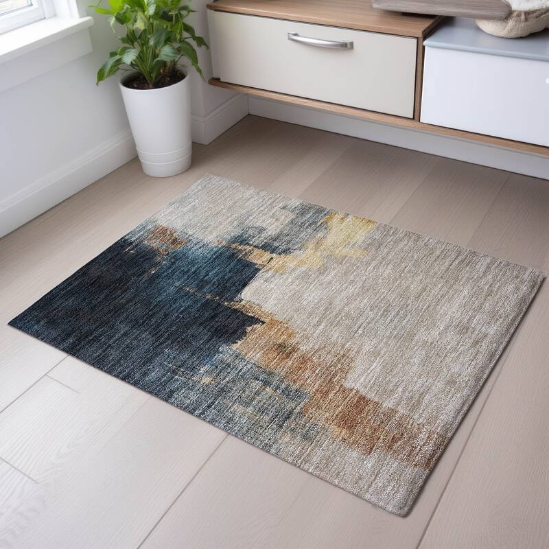 Premium Washable Super Soft Mayfield Rug - Taupe - 1'8" x 2'6"