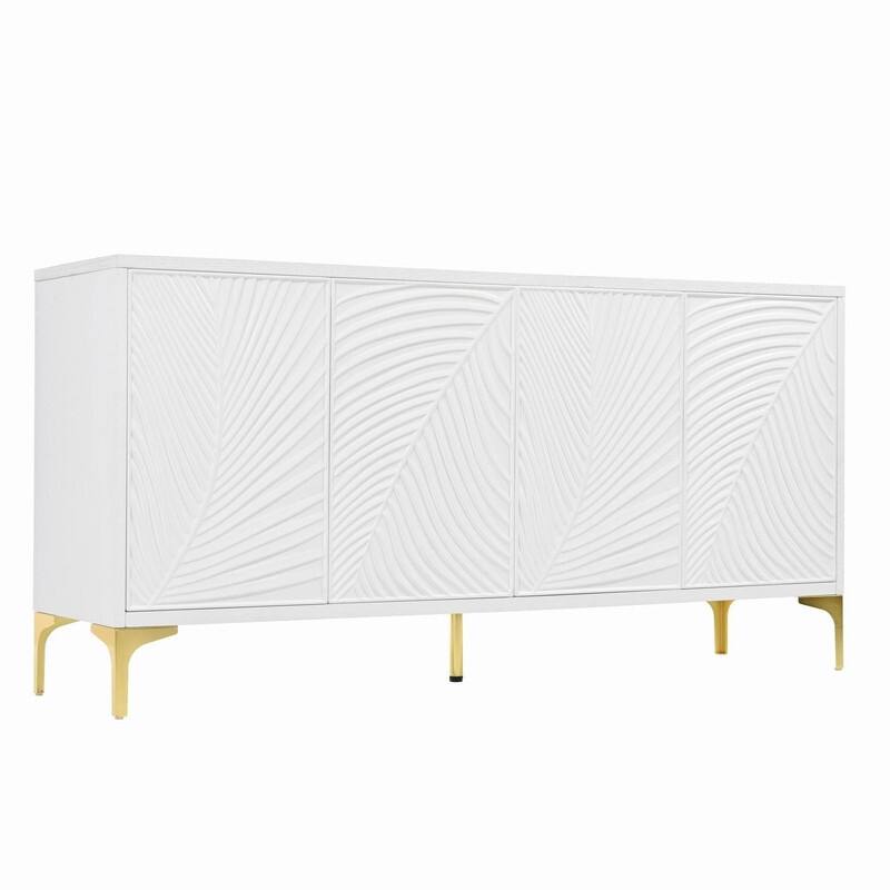 4-Door Sideboard with Adjustable Shelves,Multi-Functional Storage Cabinet for Home Organization