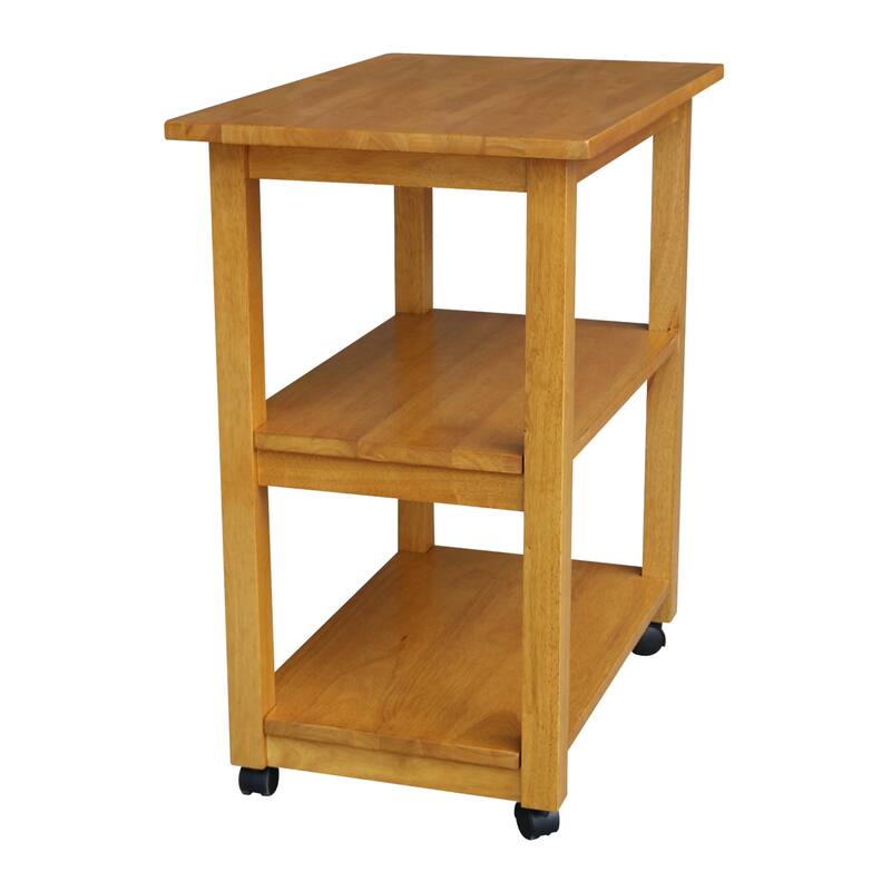 Porch & Den Estelle Solid Wood Microwave Kitchen Cart