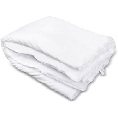 Polyfill Toddler Comforter for Crib & Bed, Lightweight and Breathable, Baby Quilt Blanket (36x51) White